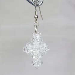 Hook pierces - Silver brass - Earrings Nevena - Hook pierces - Silver brass - Laiton argenté